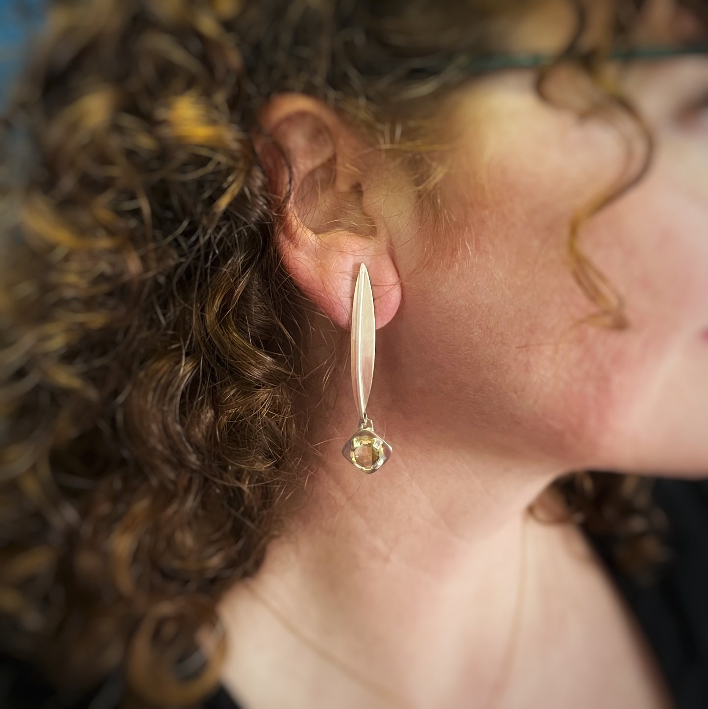 Citrine drop earrings