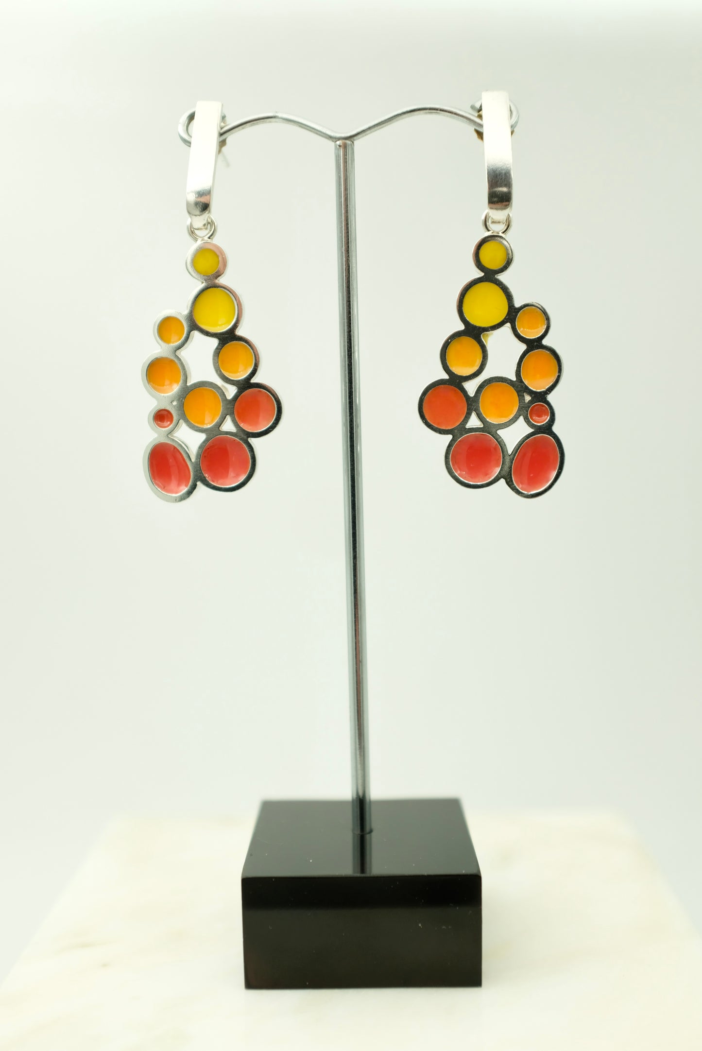 Resin drop earrings