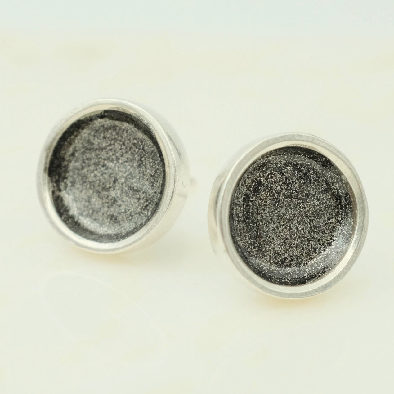 Coloured silver stud earrings - customiseable