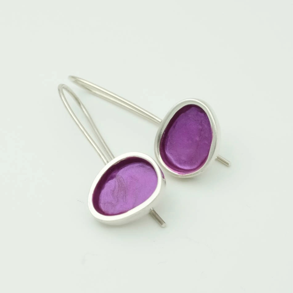 Coloured silver earrings - customiseable